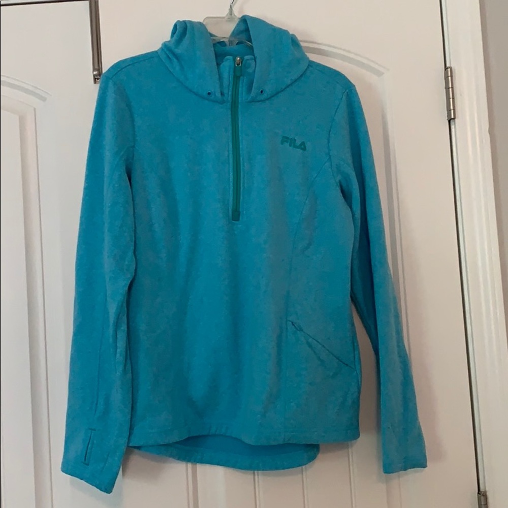 Blue Fila hooded sweatshirt